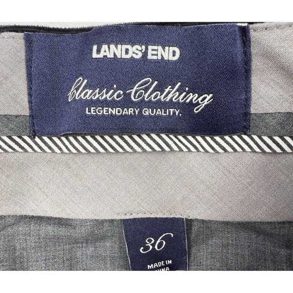 Lands'‎ End Corduroy Pants Men's 36"x32" Black Traditional Fit Stretch Classic - Picture 7 of 8